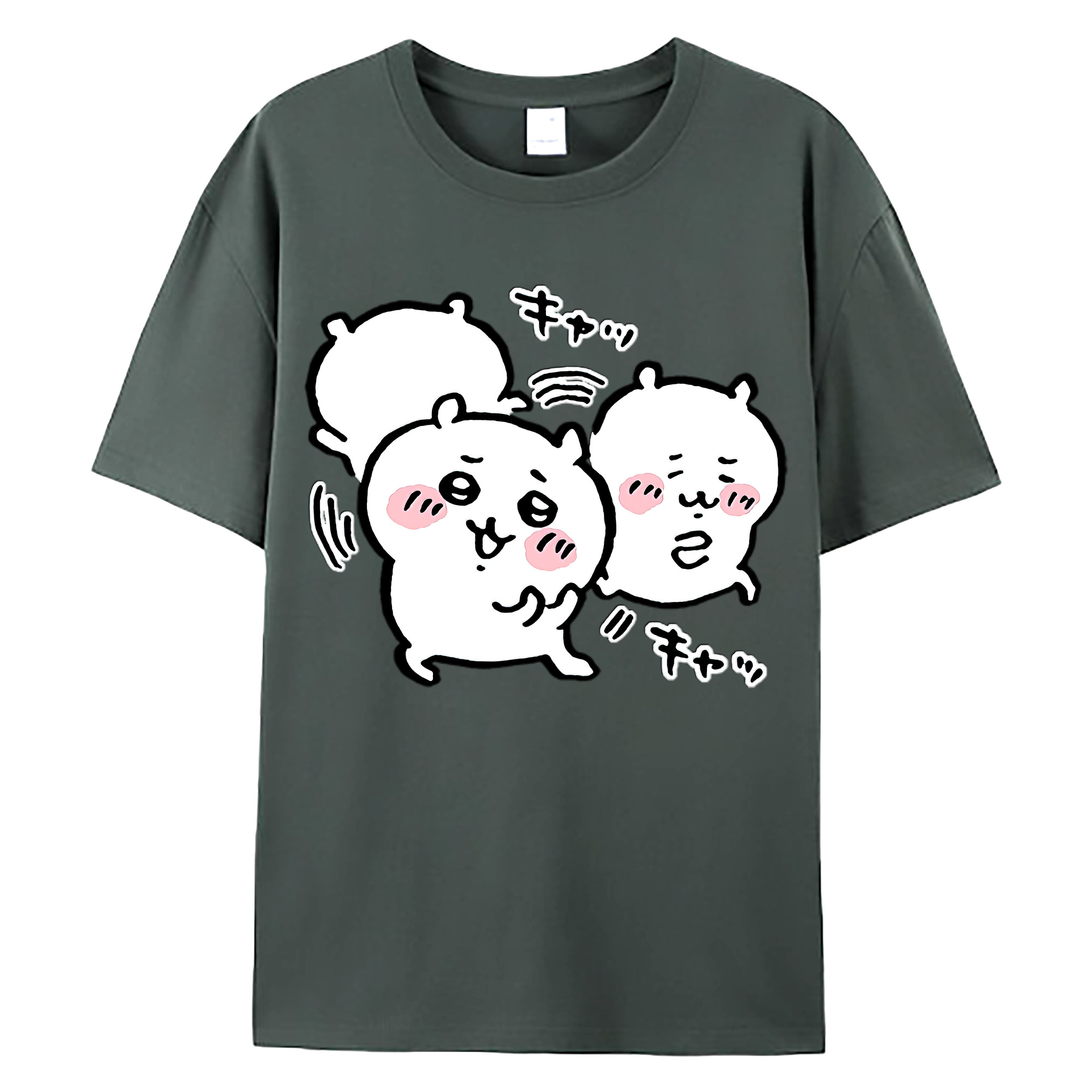 （画像用） ちいかわ ちいかわ Chii-kawa chiikawa 綿100％ メンズ半袖Tシャツ｜肌触りやわらか＆通気性